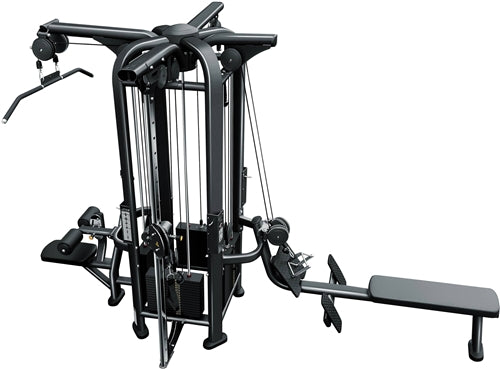 French Fitness FFB Black 4 Stack Multi Jungle Gym (New)