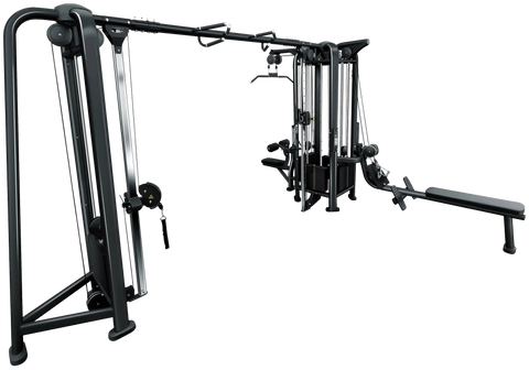 French Fitness FFB Black 5 Stack Multi Jungle Gym (New)