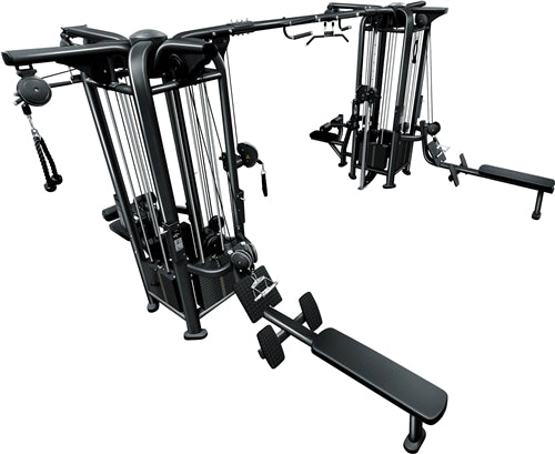 French Fitness FFB Black 8 Stack Multi Jungle Gym (New)