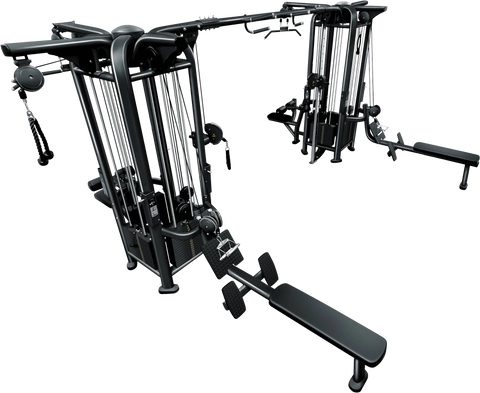 French Fitness FFB Black 8 Stack Multi Jungle Gym (New)