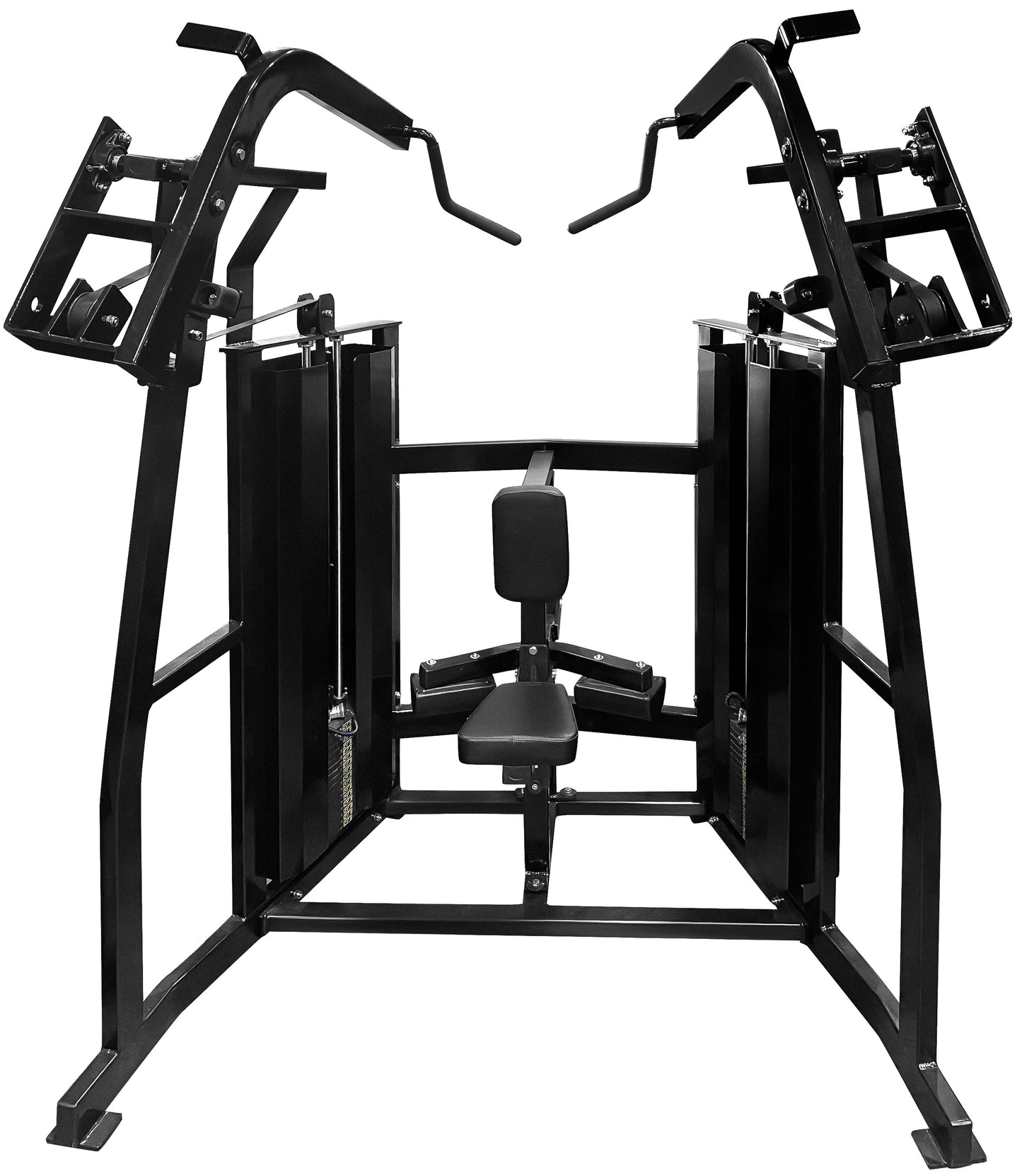 French Fitness FFB Black Dual Stack Front Lat Pulldown (New)