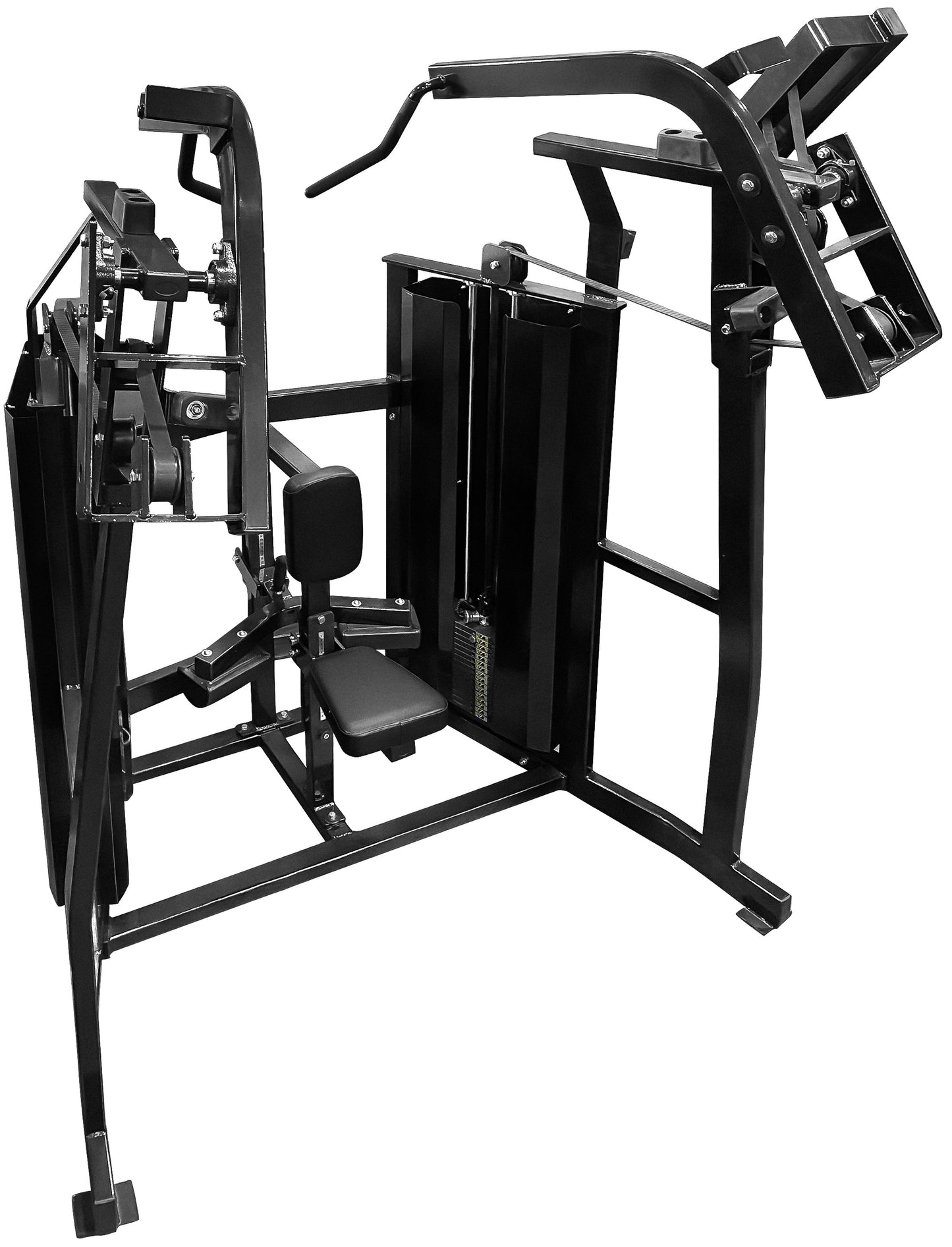 French Fitness FFB Black Dual Stack Front Lat Pulldown (New)