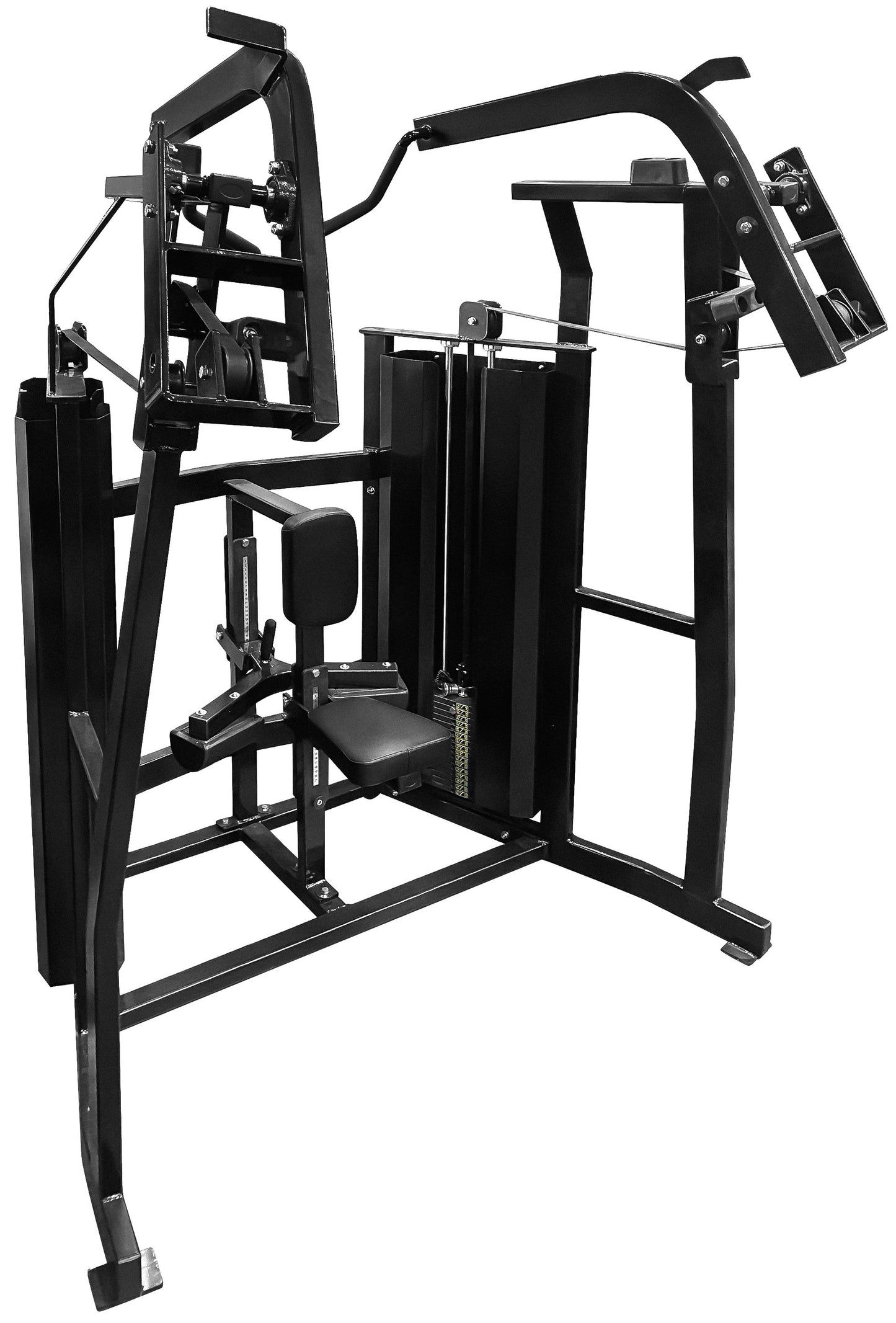 French Fitness FFB Black Dual Stack Front Lat Pulldown (New)