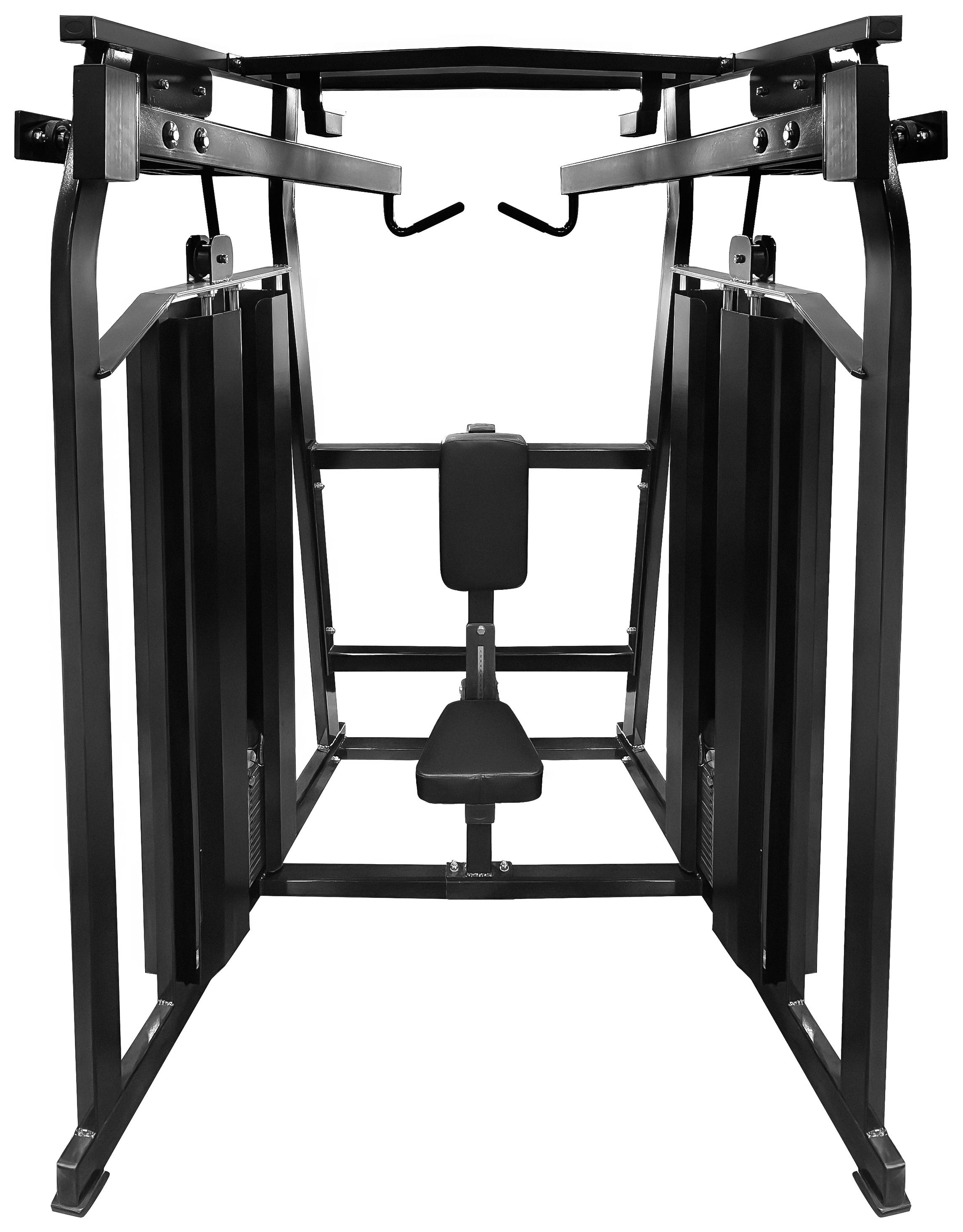 French Fitness FFB Black Dual Stack High Row (New)