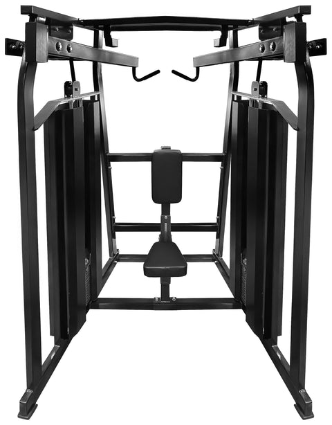 French Fitness FFB Black Dual Stack High Row (New)