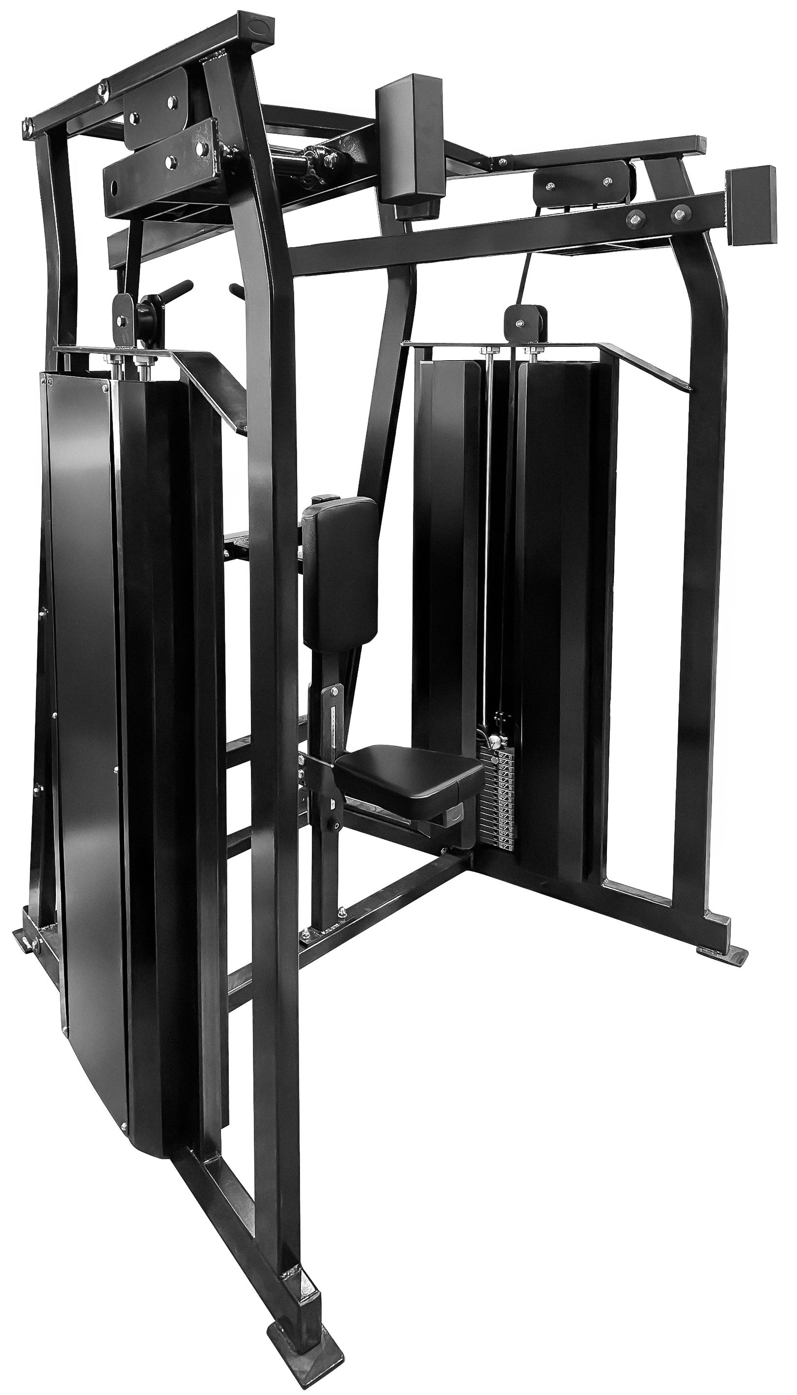 French Fitness FFB Black Dual Stack High Row (New)