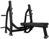 French Fitness FFB Black Olympic Flat Bench w/Weight Horns (New)