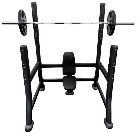 French Fitness FFB Black Olympic Military Bench (New)