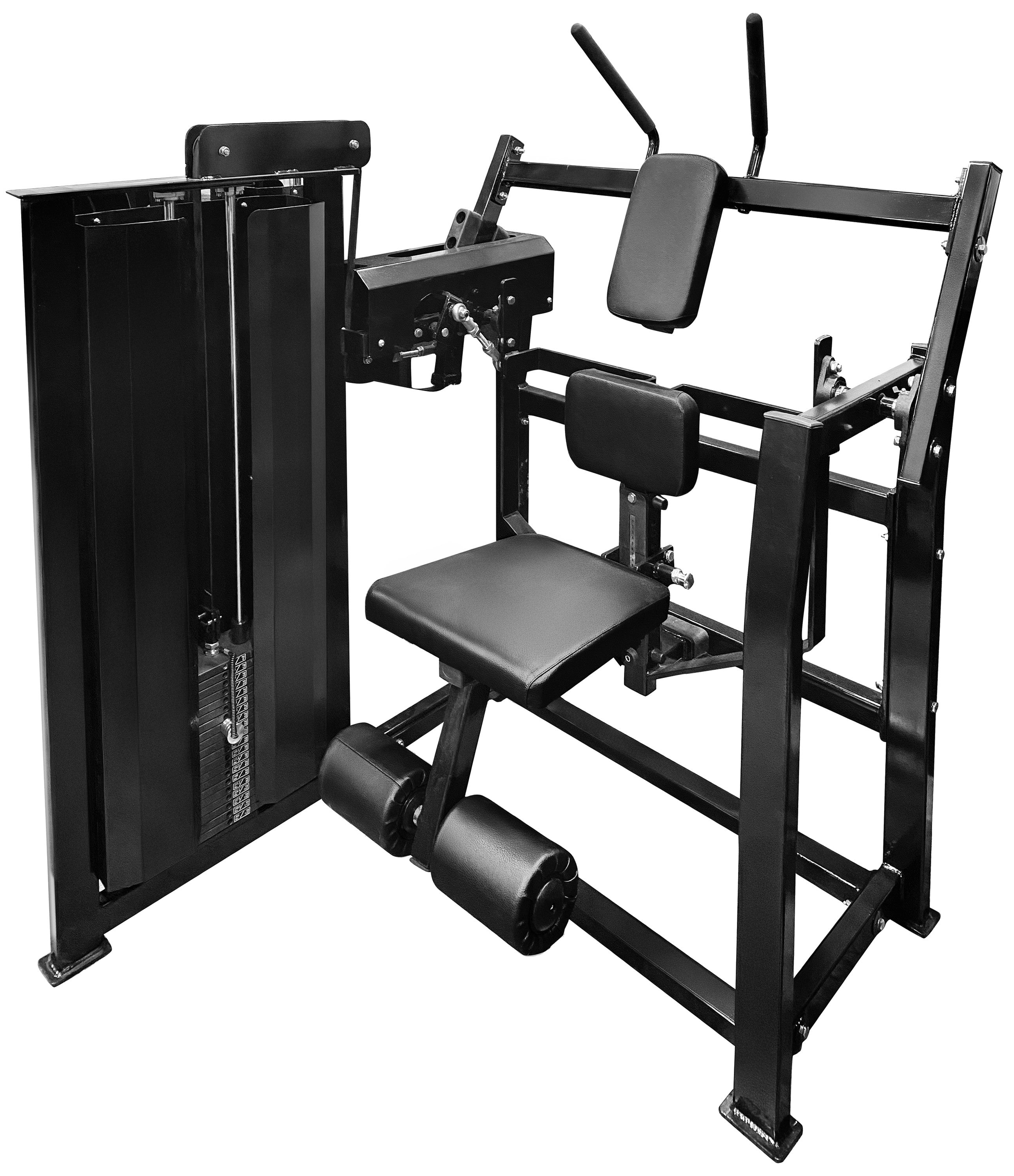 French Fitness FFB Black Single Stack Abdominal Crunch (New)