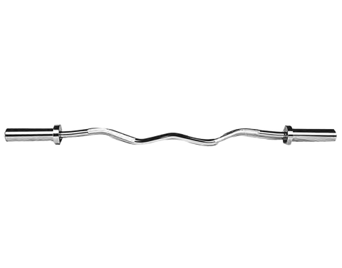 French Fitness Chrome 47" Olympic EZ Curl Bar (New)