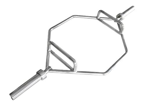 French Fitness Chrome 56" Olympic Shrug Trap Hex Bar (New)