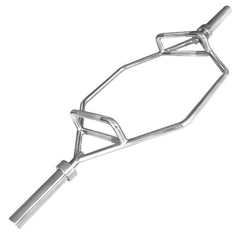 French Fitness Chrome 56" Olympic Shrug Trap Hex Bar (New)