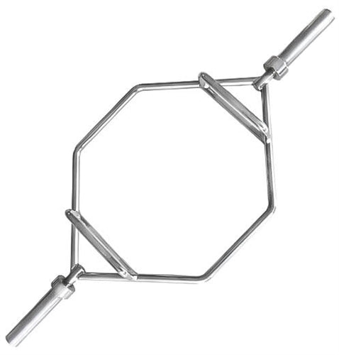 French Fitness Chrome 56" Olympic Shrug Trap Hex Bar (New)