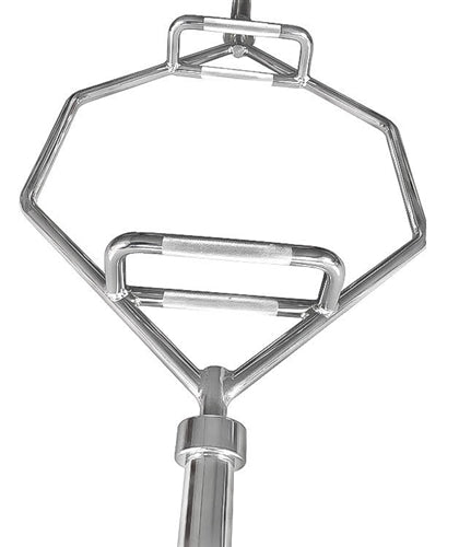 French Fitness Chrome 56" Olympic Shrug Trap Hex Bar (New)