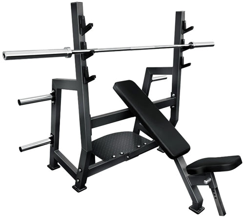 French Fitness Marin Olympic Incline Bench w/Weight Storage Image