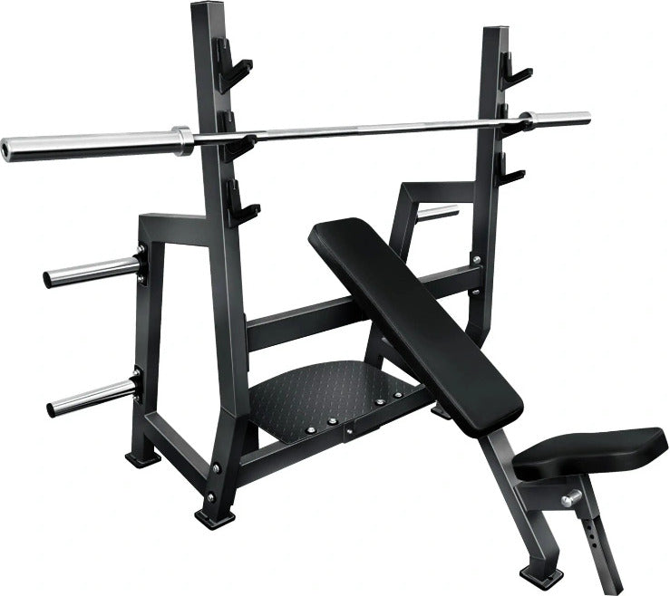 French Fitness Marin Olympic Incline Bench w/Weight Storage (New)