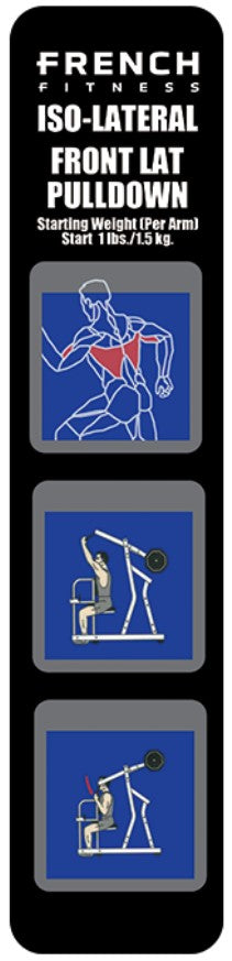 French Fitness Marin Iso-Lateral Front Lat Pulldown Plate Loaded (New)