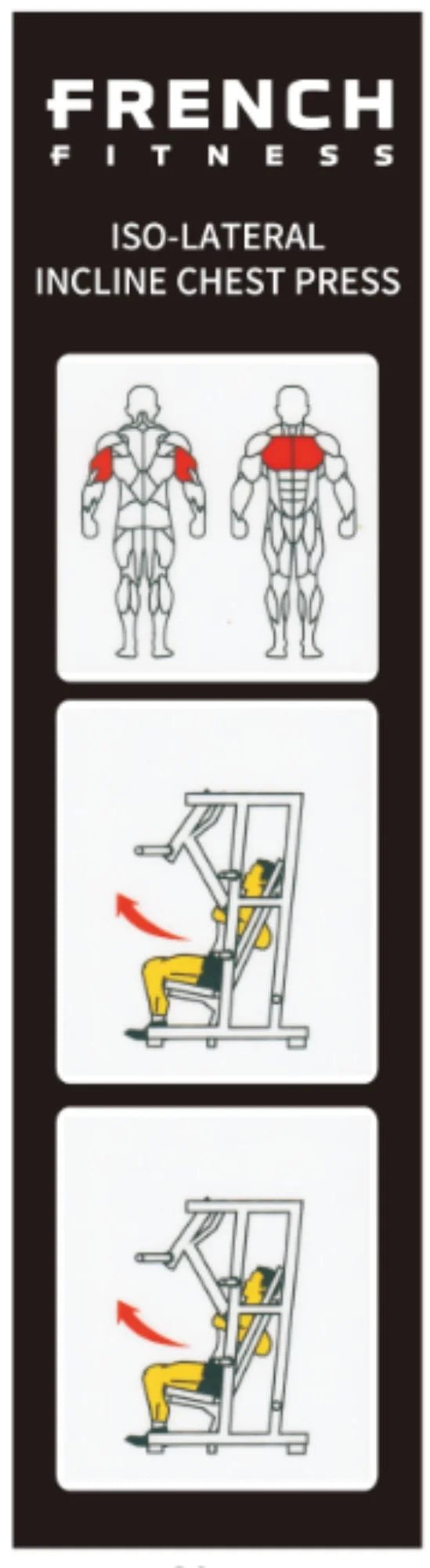 French Fitness Marin Iso-Lateral Incline Chest Press Plate Loaded (New)