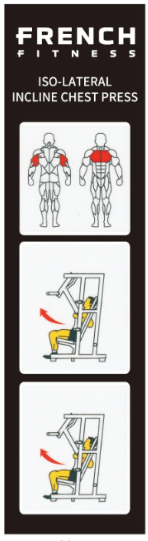 French Fitness Marin Iso-Lateral Incline Chest Press Plate Loaded (New)