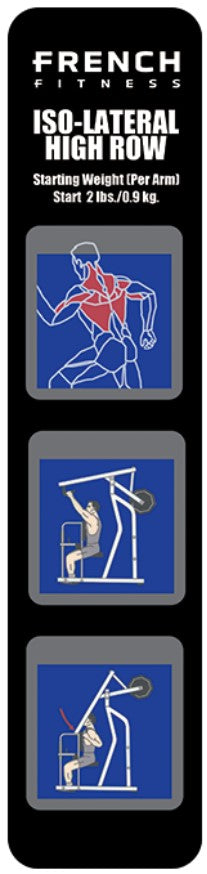 French Fitness Napa Iso-Lateral High Row Plate Loaded (New)
