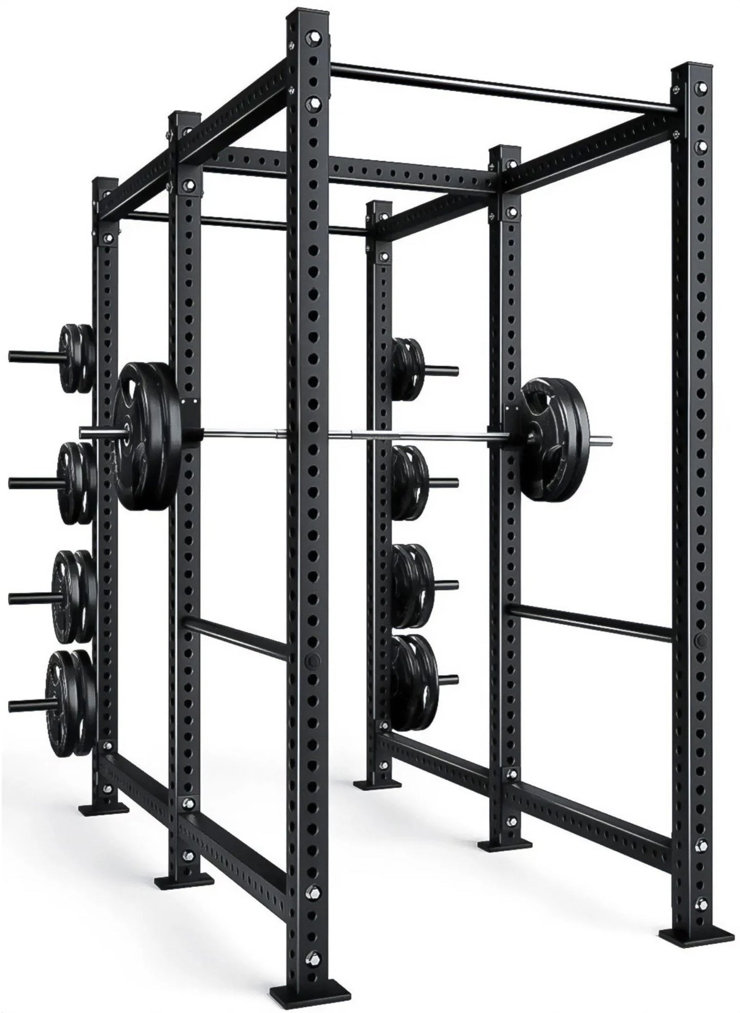 French Fitness R30-RE Commercial Power Rack w/Lat Pulldown / Low Row (New)