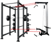 French Fitness R30-RE Commercial Power Rack w/Lat Pulldown / Low Row (New)