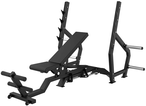 French Fitness Newport 3 Way Flat Incline Decline Olympic Bench Image