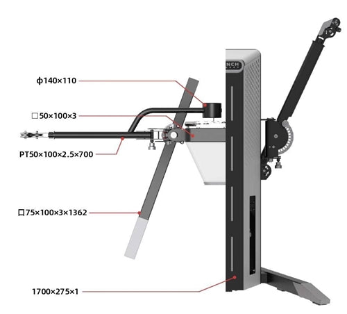 French Fitness Phoenix Dual Cable Cross - Silver (New)