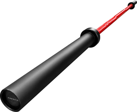 French Fitness Red 7" (86") 45 lb Cerakote Olympic Bar - 1500 lb (New)
