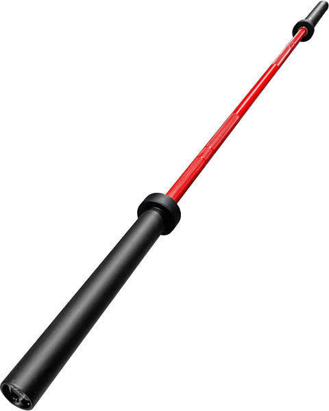 French Fitness Red 7" (86") 45 lb Cerakote Olympic Bar - 1500 lb (New)