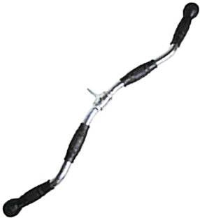 French Fitness 28" Rubber Grip Revolving Curl Bar (New)