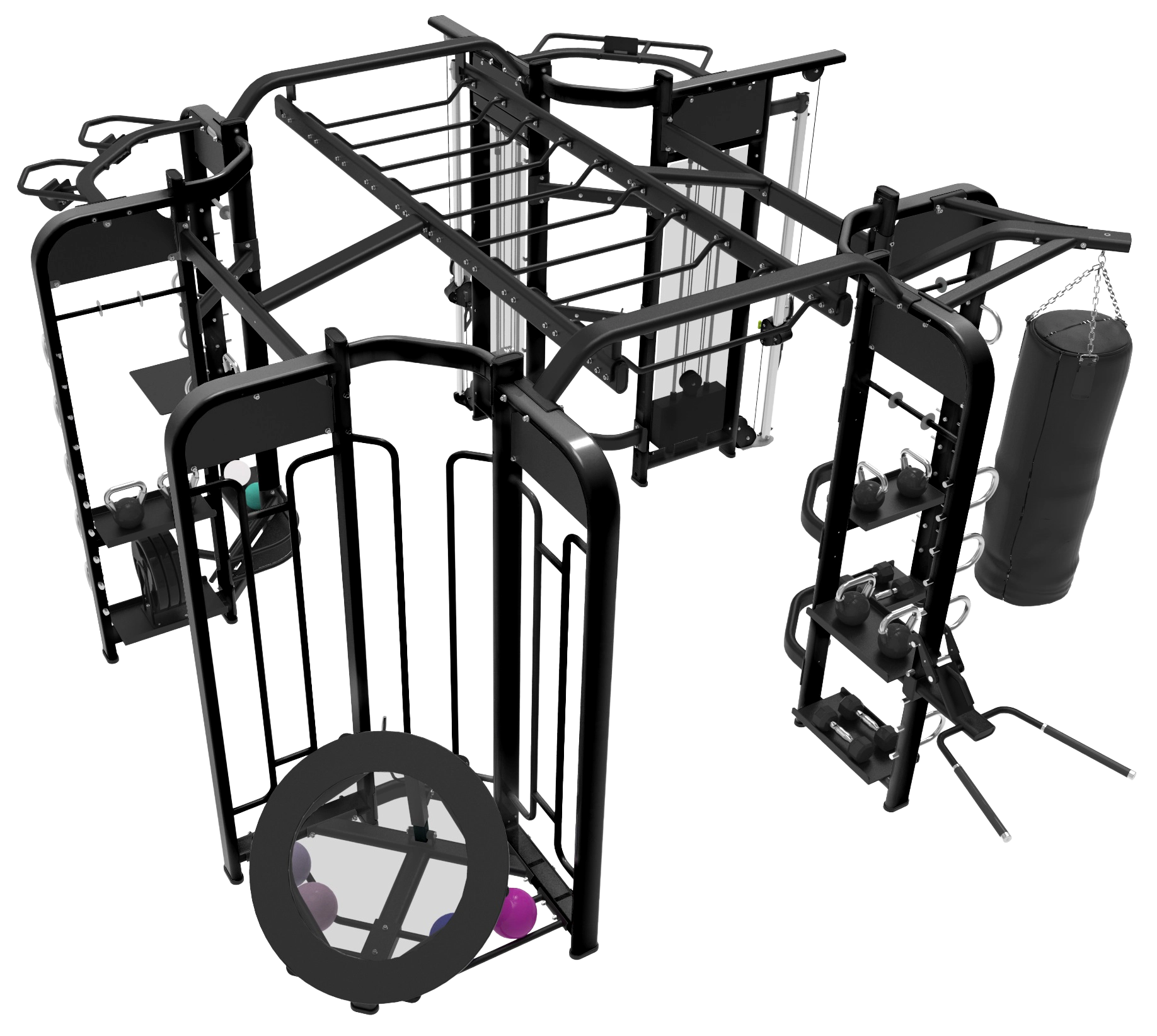 French Fitness FFB Black 360XL Energy Group Training System (New)