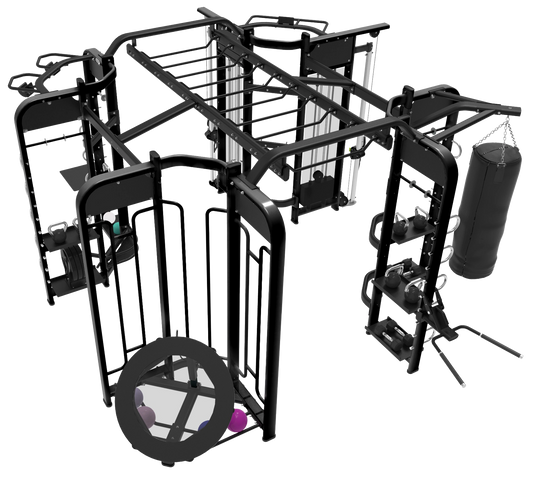 French Fitness FFB Black 360XL Energy Group Training System (New)