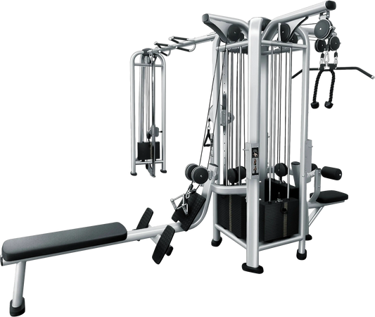 French Fitness FFS Silver 5 Stack Multi Jungle Gym (New)