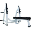 French Fitness FFS Silver Olympic Flat Bench w/Weight Horns Image