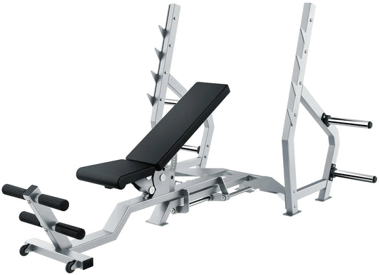 French Fitness Venice 3 Way Flat Incline Decline Olympic Bench (New)