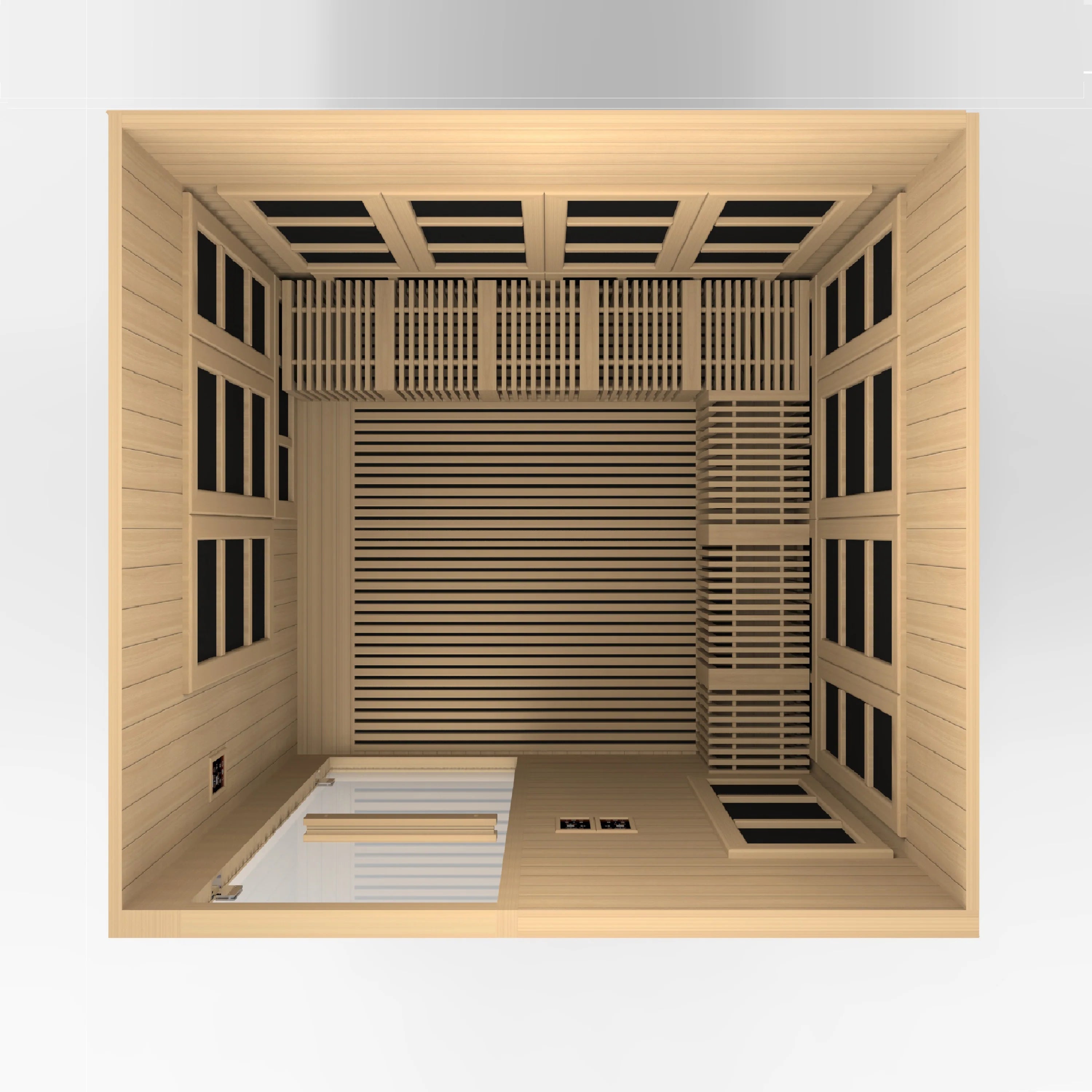 GoldenDesigns GDI-6880-02 Elite Catalonia 8 Person Ultra Low EMF FAR Infrared Sauna (New)