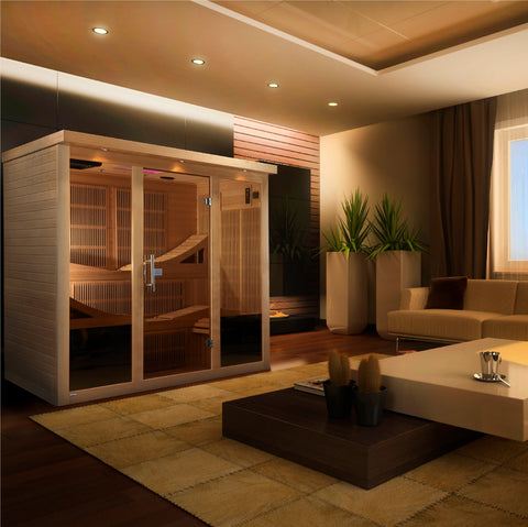 GoldenDesigns GDI-6996-01 Monaco Elite 6 Person Near Zero EMF Far Infrared Sauna (New)