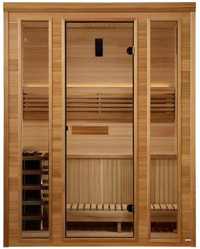 Golden Designs GDI-7030-01 Andermatt Edition 3 Person Traditional Steam Sauna - Pacific Premium Clear Cedar (New)