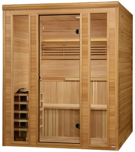 Golden Designs GDI-7060-01 Engelberg Edition 6 Person Traditional Steam Sauna - Pacific Premium Clear Cedar (New)