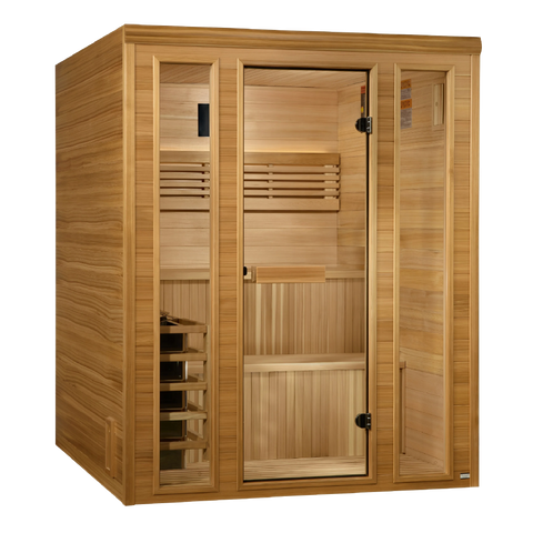 Golden Designs GDI-7060-01 Engelberg Edition 6 Person Traditional Steam Sauna - Pacific Premium Clear Cedar (New)