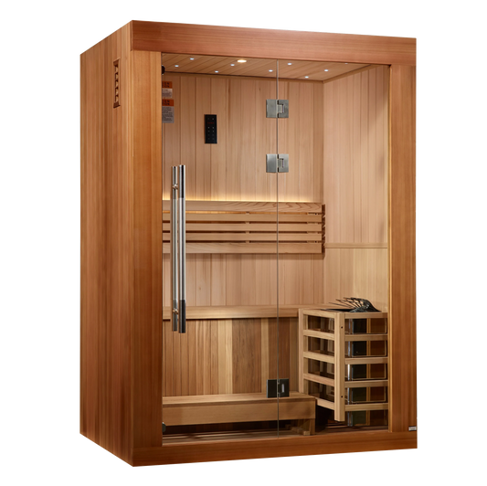 Golden Designs GDI-7289-02 Sundsvall Traditional Steam Sauna - Canadian Red Cedar (New)