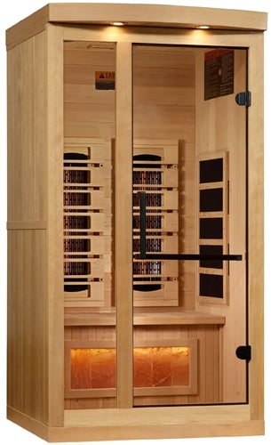 Golden Designs GDI-8010-03 Full Spectrum PureTech Near Zero EMF FAR Infrared Sauna with Himalayan Salt Bar | Image