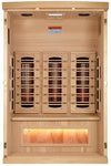 GoldenDesigns GDI-8020-03 2-Person Full Spectrum PureTech Near Zero EMF FAR Infrared Sauna with Himalayan Salt Bar (New)