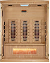 GoldenDesigns GDI-8030-03 3-Person Full Spectrum PureTech Near Zero EMF FAR Infrared Sauna with Himalayan Salt Bar (New)