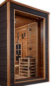 Golden Designs GDI-8226-01 Karlstad 6 Person Outdoor-Indoor PureTech Hybrid Full Spectrum Sauna - Canadian Red Cedar Interior (New)