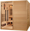 Golden Designs GDI-8360-01 Toledo Near Zero EMF Full Spectrum and Harvia Traditional Stove Hybrid Sauna (New)