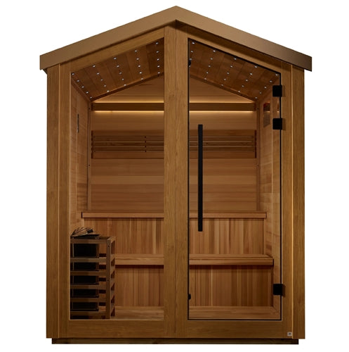 Golden Designs GDI-8506-01 Kaarina 6 Person Outdoor Traditional Sauna - Canadian Red Cedar Interior (New)