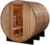 Golden Designs GDI-B004-01 Arosa 4 Person Barrel Traditional Sauna - Pacific Cedar | Image