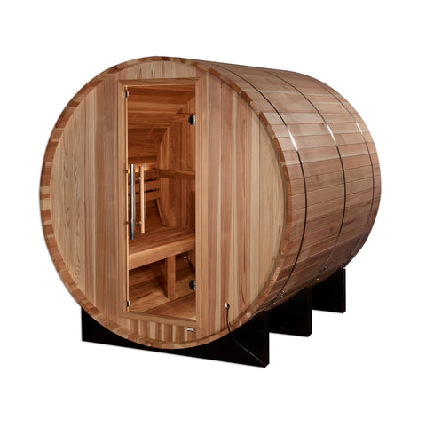 Golden Designs GDI-B004-01 Arosa 4 Person Barrel Traditional Sauna - Pacific Cedar (New)